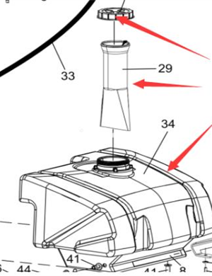 Roller Sprinkler Water Tank Part Number 4812106084