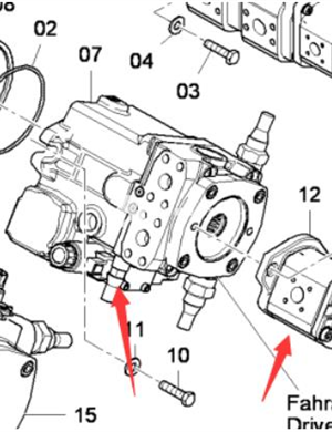 F2500C Right Travel Pump Part Number 4812026136