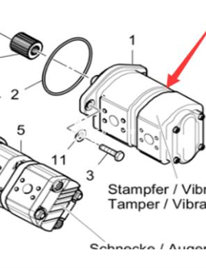 Rammer vibration double gear pump part number/481201022