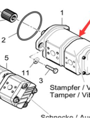 Rammer vibration double gear pump parts/4812027463