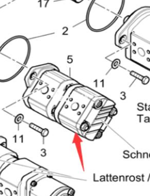 Spiral double gear pump part number/481201021