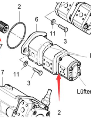 Scraper fan triple gear pump part number/4812012020