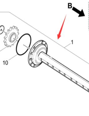 Paver accessories: main mixing shaft part number: 4812016497