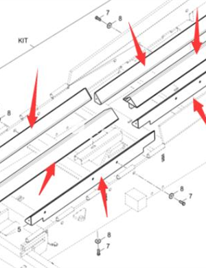 Scraper large chain protection kit part number/4812235936