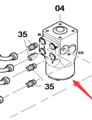 F2500C/CW paver steering gear part number/4812030656