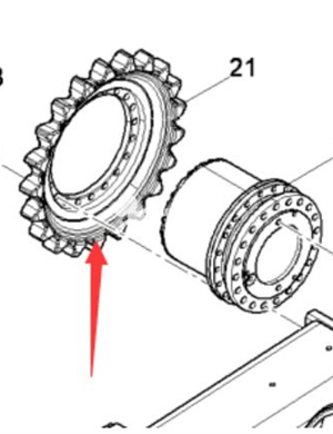 Traveling drive gear part number/4812034944