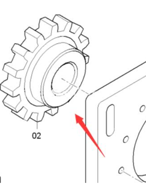 Spiral upper sprocket part number/4812034818