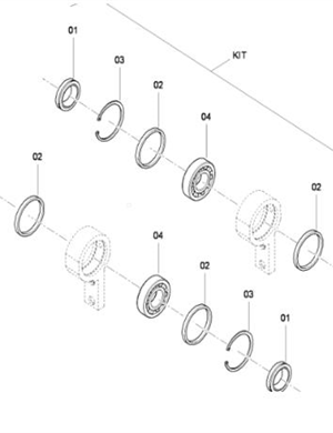 Paver Hammer Frame Bearing Repair Kit Part Number/D299000250