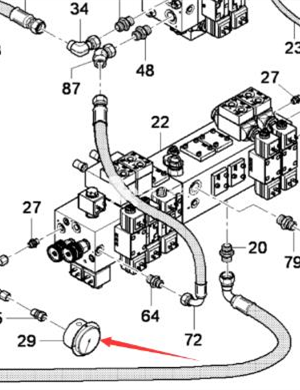 Hydraulic pressure gauge part number/D956201111