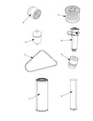 1000 hour maintenance package part number/120001