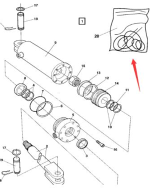 Steering cylinder repair kit part number 392106