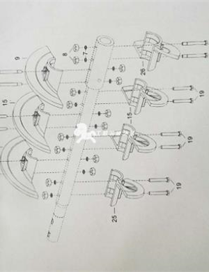 430-7 Spiral shaft spiral blade repair kit right part number 4812273279