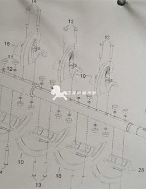 430-7 Spiral shaft spiral blade repair kit left part number 4812273277