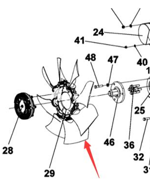 Cooling fan assembly part number 4700397285