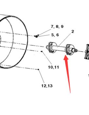 Vibration eccentric shaft assembly part number 379830