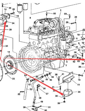 Engine support foot pad part number 4700387128