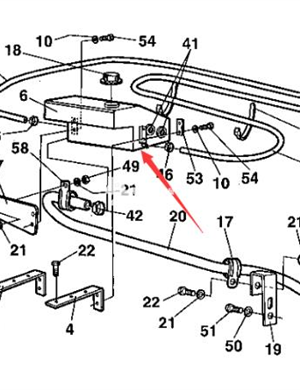 Engine auxiliary water tank part number 4700386848