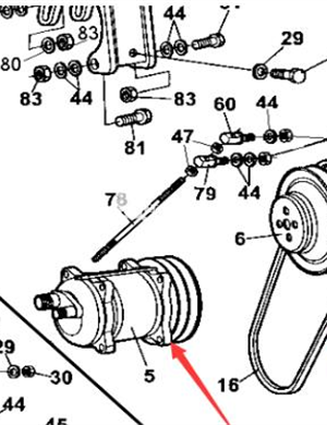 Air conditioning compressor part number 4700379304