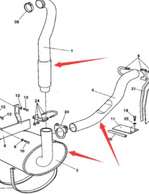 Silencer assembly part number 4700388650