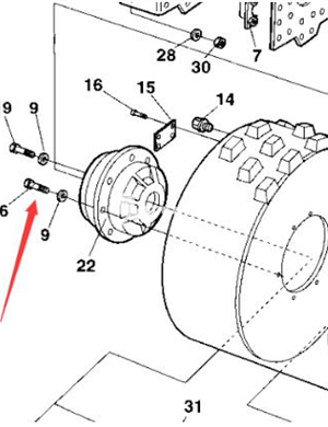 Tightening bolt part number 500082