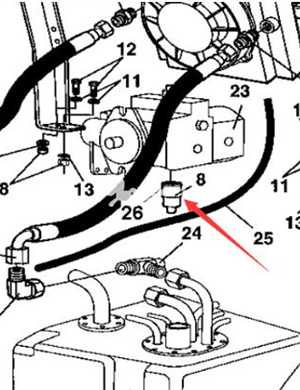 Hydraulic oil temperature sensor part number 4700377339