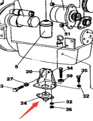 Engine support foot pad part number 922671