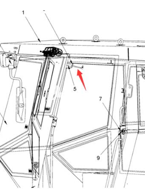 Driver's door gas spring part number 4812270985