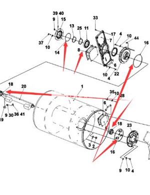 Steel drum vibration repair kit part number 4700938909