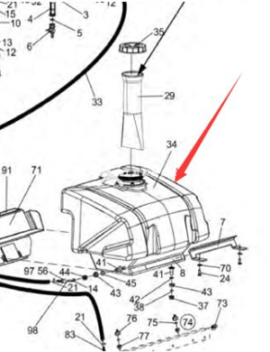 Sprinkler tank part number 4812111967