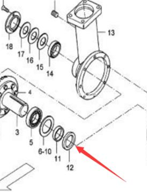 Shaft sealing ring part number D935355064