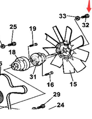 Fan fixing bolt part number 500047