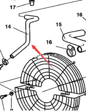 Engine water pipe part number 380305