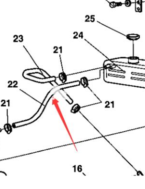 Auxiliary water tank water pipe part number 373775