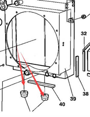 Water tank damping block part number 90455