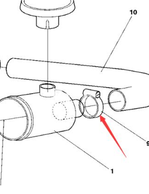 Part number 904060 for intake pipe clamp