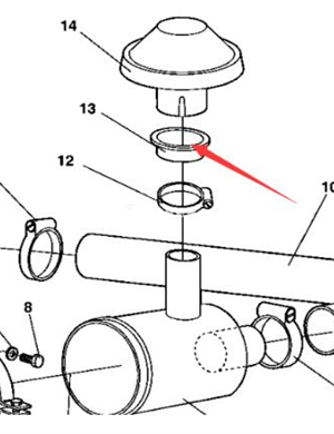 Rainproof cap connecting sleeve part number 348309