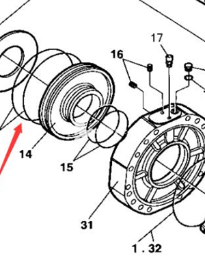 Rear axle brake pad kit part number 939284