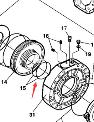 Rear axle brake pad kit part number 939284