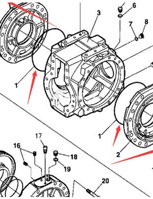 Rear axle brake pad kit part number 939284