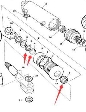 Steering cylinder repair kit part number 904145