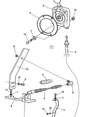 Accelerator cable assembly part number 389171 