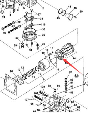 Traveling pump return disc part number 903571