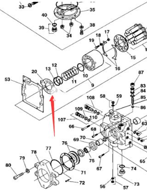  Traveling pump distribution plate part number 936547