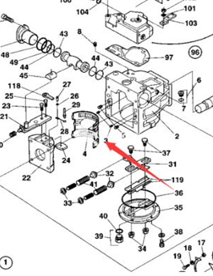  Traveling pump swash plate bearing part number 901452