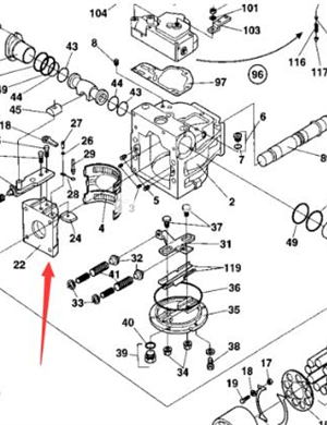 Traveling pump swash plate part number 903579