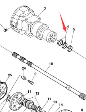 Rear axle half shaft oil seal part number 909586 