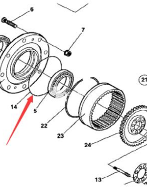 Rear axle sealing ring part number 929612