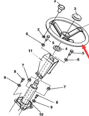 Steering wheel part number 372964