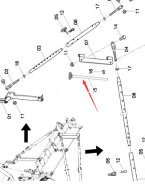 Pull rod pin part number 4730010276 