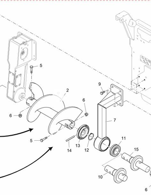 AUGER SHAFT, LEFT SIDE	2053650 